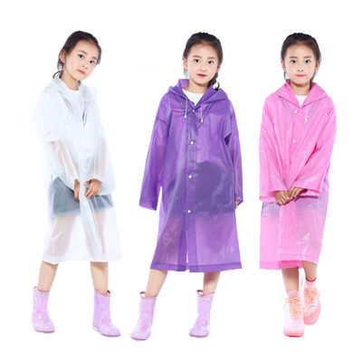 Böhmisches Art EVA Rain Poncho For Kidss ODM 100% verfügbar mit Haube