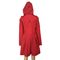 BSCI EVA Lightweight Raincoat, freundlicher roter Regenmantel Eco mit der Haube wiederverwendbar