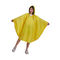 Kundenspezifisches gelbes Regenmantel-wiederverwendbares Polyester-wasserdichter Regen-Poncho