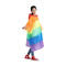 Mode-im Freien leichter Regenbogen-Regen Poncho EVA Waterproof Raincoat